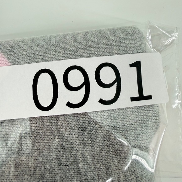 Kim Rogers Gray Pink Hearts Arrow Sweater Long Sleeve Tie Back Knit Women's L - Picture 7 of 7